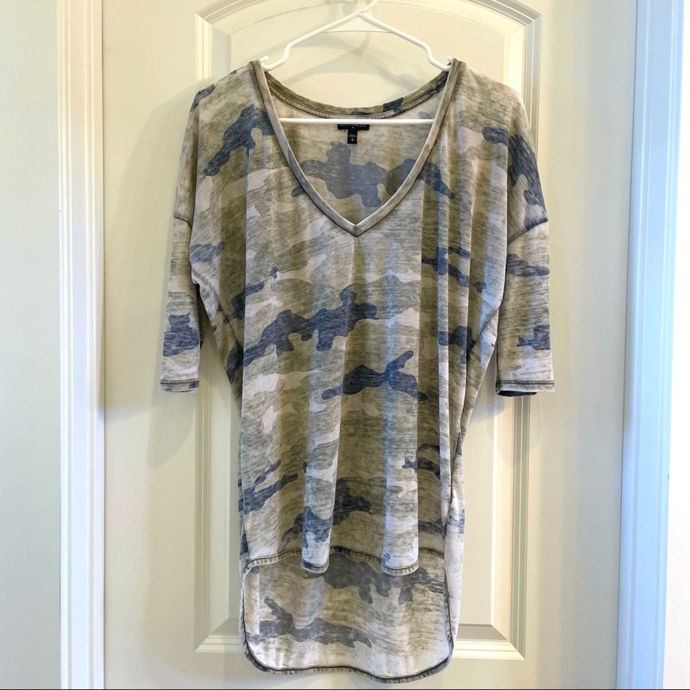 Express Camo Three-Quarter Sleeve Tee, Small
